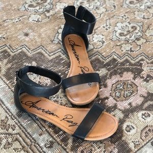 American Rag Coe Ankle Strap Sandals - Black